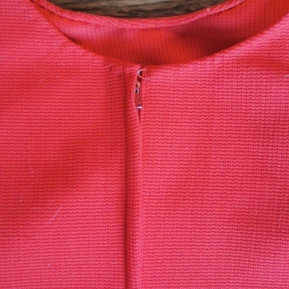 Vintage 1970s Red Polyester Shirt Union Made Medium - Picture 7 of 8